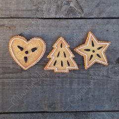 Karácsonyi dísz - Mézeskalács Dísz 3 db-os