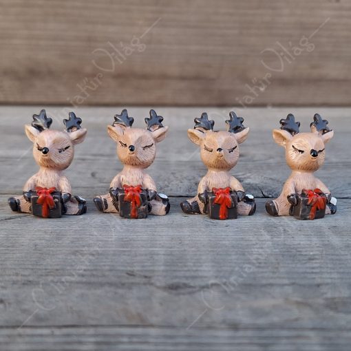 Minifalu - Szarvas Figura 4 db-os