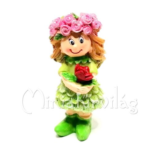 Kislány Virággal Figura
