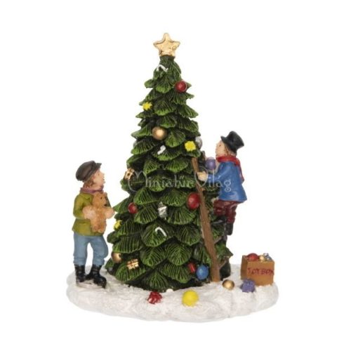 Téli falu - Karácsonyfa díszítés Figura