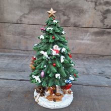 Karácsonyi jelenet - Fenyőfa Mikulással Zenedoboz