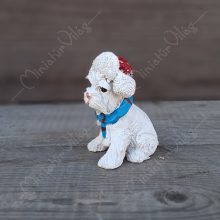 Karácsonyi dísz - Kutya sapkában