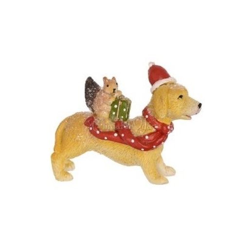 Karácsonyi dísz - Kutya ajándékkal
