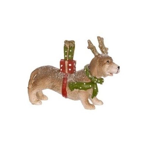 Karácsonyi dísz - Kutya ajándékkal