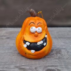 Kerámia Halloween Tök figura