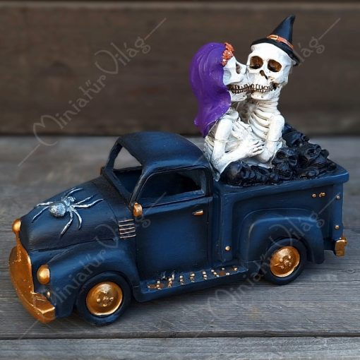 Halloween Csontvázak Autóban Ledes